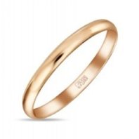 Обручальное кольцо R01-R-040-200-М12561 из красного золота, гладкое