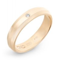 Обручальное кольцо R01-WED-00007-М12562 из красного золота, гладкое