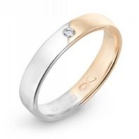 Обручальное кольцо R01-WED-00016-М12564 комбинированное, гладкое