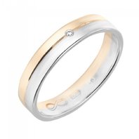 Обручальное кольцо R01-WED-00024-М12569 комбинированное, гладкое